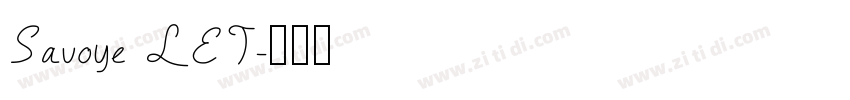 Savoye LET字体转换